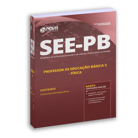 Apostila See-Pb 2019 - Professor Educação Básica 3 - Física - Editora nova oficial Menor preço em Apostila See-Pb 2019 - Professor Educação Básica 3 - Física - Editora nova oficial