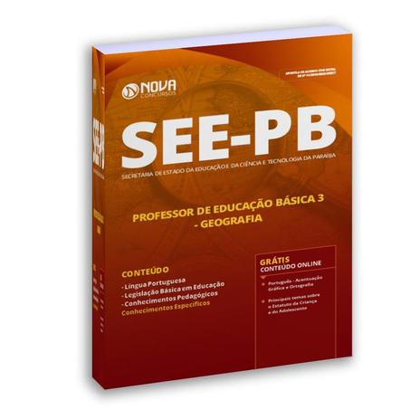 Apostila See-Pb 2019 Professor Educação Básica 3 - Geografia - Editora nova oficial Menor preço em Apostila See-Pb 2019 Professor Educação Básica 3 - Geografia - Editora nova oficial