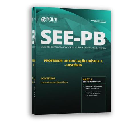 Apostila See-Pb 2019 Professor Educação Básica 3 - História - Editora nova oficial Menor preço em Apostila See-Pb 2019 Professor Educação Básica 3 - História - Editora nova oficial
