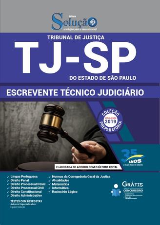 Apostila tj-sp- 2019 - escrevente técnico judiciário - editora solução Menor preço em Apostila tj-sp- 2019 - escrevente técnico judiciário - editora solução