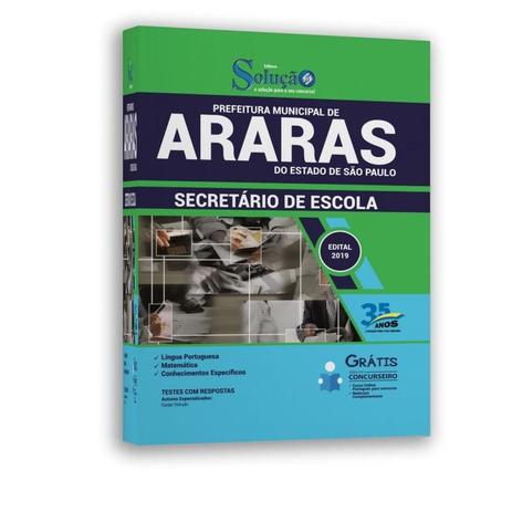 ApostilaPrefeitura De Araras SP 2019 - Secretário De Escola - Editora solução é ruim? ApostilaPrefeitura De Araras SP 2019 - Secretário De Escola - Editora solução é boa?