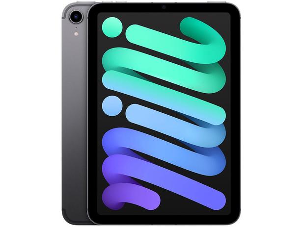 Apple iPad Mini 8,3” Wi-Fi + Cellular 256GB - Cinza-espacial - Mini Tablet  - Magazine Luiza