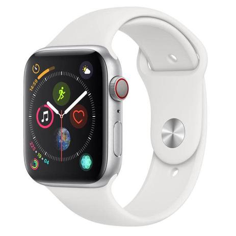 Apple Watch Series 4 (GPS + Cellular) - 44mm - Caixa prateada de alumínio com pulseira Esportiva Menor preço em Apple Watch Series 4 (GPS + Cellular) - 44mm - Caixa prateada de alumínio com pulseira Esportiva