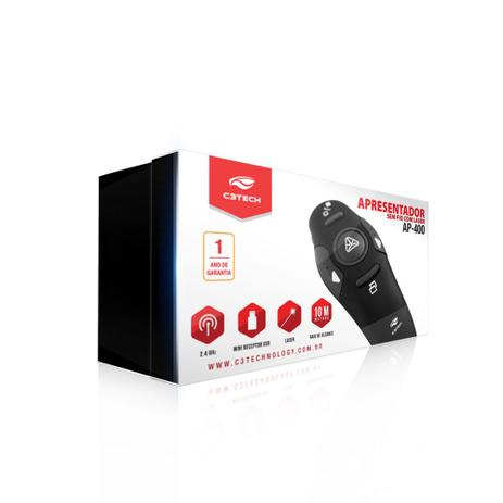 Apresentador sem fio AP-400 C3T - C3 tech Menor preço em Apresentador sem fio AP-400 C3T - C3 tech