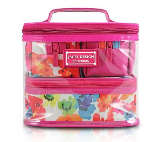 (AQUARELA) Kit de Necessaire 4 Pçs Floral/Transparente - Jacki design Menor preço em (AQUARELA) Kit de Necessaire 4 Pçs Floral/Transparente - Jacki design
