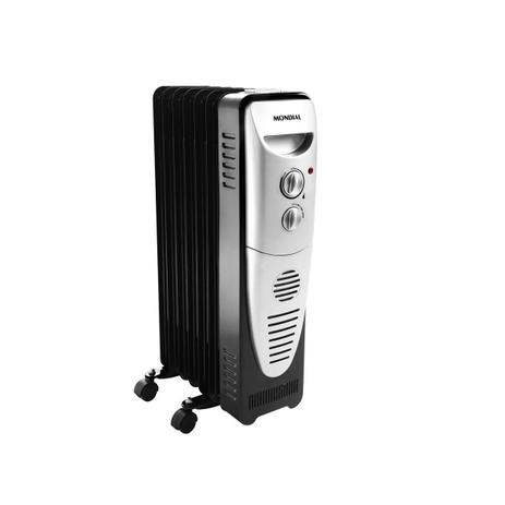 Aquecedor a Óleo Mondial 1500W A-06 Preto/Prata - 127V Menor preço em Aquecedor a Óleo Mondial 1500W A-06 Preto/Prata - 127V