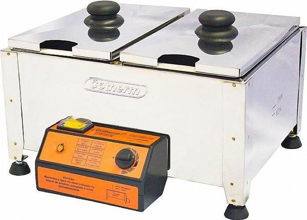 Aquecedor Banho maria elétrico Derretedeira de chocolate Profissional 2 cubas de 2,5Kg COTHERM Menor preço em Aquecedor Banho maria elétrico Derretedeira de chocolate Profissional 2 cubas de 2,5Kg COTHERM