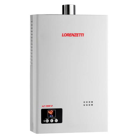 Aquecedor de Água a Gás 1600D GN Lorenzetti - Bivolt Menor preço em Aquecedor de Água a Gás 1600D GN Lorenzetti - Bivolt