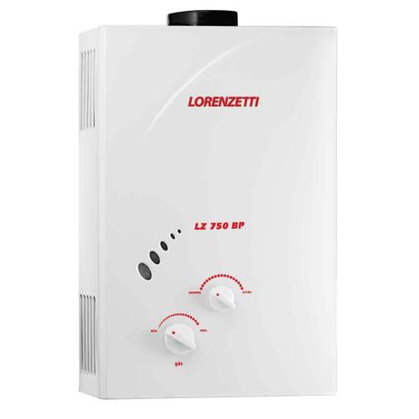 Aquecedor de água à gás GN 7,5L/m LZ 750BP branco Lorenzetti Menor preço em Aquecedor de água à gás GN 7,5L/m LZ 750BP branco Lorenzetti