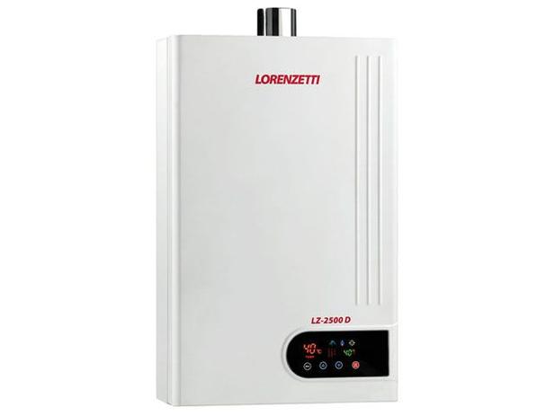 Aquecedor de Água à Gás Lorenzetti - Eletrônico Digital GLP LZ 2500 Vazão 23,5 l/min