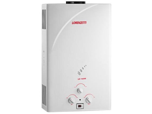 Aquecedor de Água à Gás Lorenzetti LZ 1600 GN - Visor Digital de Temperatura Vazão 15,0 l/min