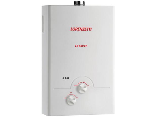 Aquecedor de Água à Gás - Lorenzetti LZ 800 EF GN Vazão 8,0 l/min Menor preço em Aquecedor de Água à Gás - Lorenzetti LZ 800 EF GN Vazão 8,0 l/min