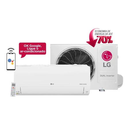 Ar Condicionado Split Hi Wall Inverter LG Dual Voice 12000 BTU/h Quente e Frio S4NW12JA31B.EB2GAMZ - 220 Volts