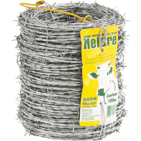 Arame farpado 100 metros - NELORE - Morlan Menor preço em Arame farpado 100 metros - NELORE - Morlan
