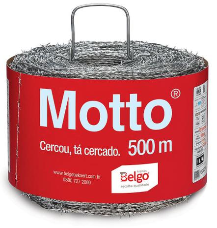 Arame Farpado Motto 500m Prata Belgo Menor preço em Arame Farpado Motto 500m Prata Belgo