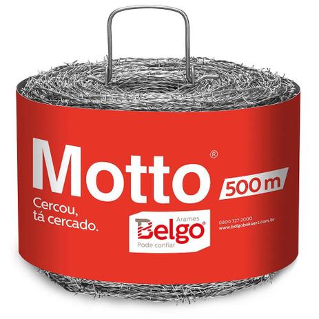 Arame Farpado Motto Belgo 500m Menor preço em Arame Farpado Motto Belgo 500m
