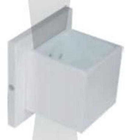 Menor preço em Arandela 314 2 focos branca com vidro - Rioprelustres