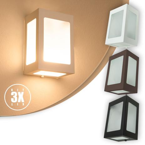 Arandela 5 Vidros Parede Muro Externa E Interna Kit 03 unidades - Lcg Eletro Menor preço em Arandela 5 Vidros Parede Muro Externa E Interna Kit 03 unidades - Lcg Eletro