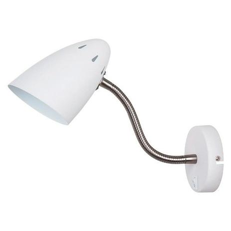 Arandela Articulavel Movel Metal Branco Detalhe Cromado E27 - Acende a luz Menor preço em Arandela Articulavel Movel Metal Branco Detalhe Cromado E27 - Acende a luz