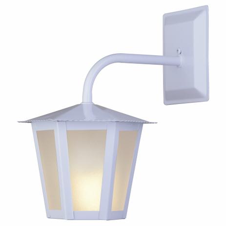 Arandela Colonial 30cm em Aço Luminária Branco Sextavada Externa Parede Retrô Vintage L1B Ideal Menor preço em Arandela Colonial 30cm em Aço Luminária Branco Sextavada Externa Parede Retrô Vintage L1B Ideal