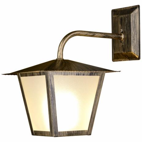 Arandela Colonial 32cm em Aço  Luminária Ouro Velho Quadrada Externa Parede Retrô Vintage L4B Ideal é boa?