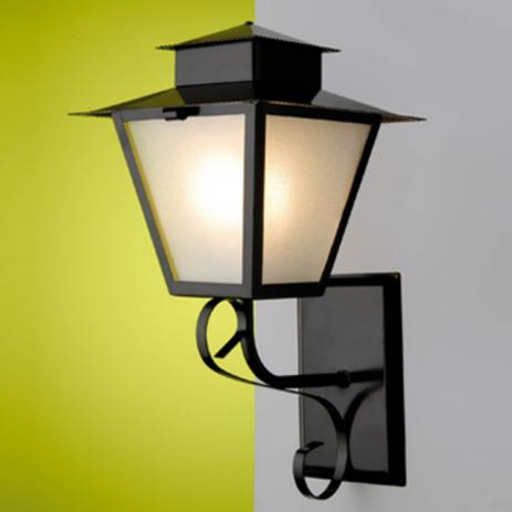 Arandela Colonial 46cm em Aço Luminária Preto Quadrada Externa Parede Retrô Vintage L7B Ideal Menor preço em Arandela Colonial 46cm em Aço Luminária Preto Quadrada Externa Parede Retrô Vintage L7B Ideal