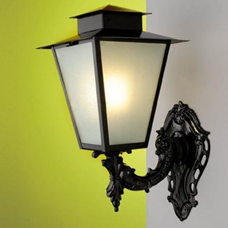 Arandela Colonial Quadrada Grande braço alumínio fundido 01 E27 - Preto - Ideal iluminação Menor preço em Arandela Colonial Quadrada Grande braço alumínio fundido 01 E27 - Preto - Ideal iluminação