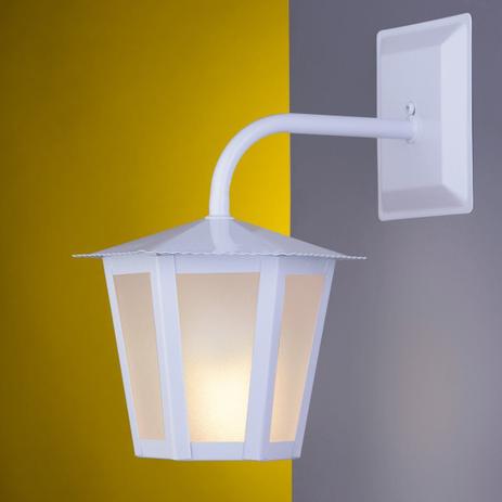 Arandela Colonial Sextavada Pequena 01 E27 - Branco - Ideal iluminação Menor preço em Arandela Colonial Sextavada Pequena 01 E27 - Branco - Ideal iluminação