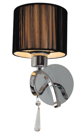 Arandela de cristal 1 lâmpada cúpula preto VZ - Newlight Menor preço em Arandela de cristal 1 lâmpada cúpula preto VZ - Newlight