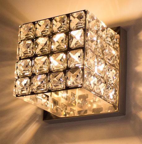 Arandela de Cristal Legítimo K9 2 fachos quadrada G9 ST4558 - Starlumen Menor preço em Arandela de Cristal Legítimo K9 2 fachos quadrada G9 ST4558 - Starlumen