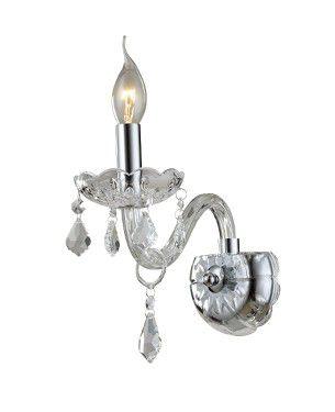 Arandela de Cristal Maria Thereza Transparente 1 Lâmpada - Bella light Menor preço em Arandela de Cristal Maria Thereza Transparente 1 Lâmpada - Bella light
