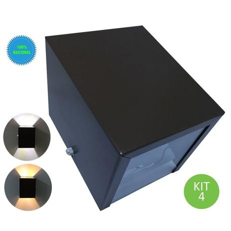 Arandela De Parede E Muro Externa 2 Fachos Marrom + Lâmpada Led 110V KIT 4 - Bady lux Menor preço em Arandela De Parede E Muro Externa 2 Fachos Marrom + Lâmpada Led 110V KIT 4 - Bady lux