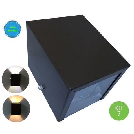 Arandela De Parede E Muro Externa 2 Fachos Marrom + Lâmpada Led 110V KIT 7 - Bady lux Menor preço em Arandela De Parede E Muro Externa 2 Fachos Marrom + Lâmpada Led 110V KIT 7 - Bady lux