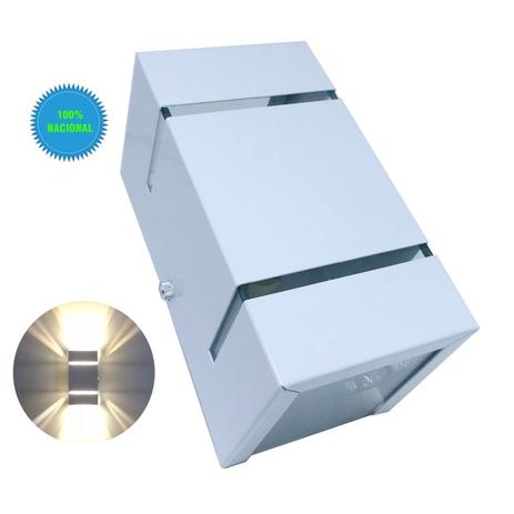 Menor preço em Arandela De Parede E Muro Externa Retangular Frisada + Lâmpada Led 110V - Bady lux