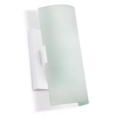 Arandela de Sobrepor Vidro Curvo Jateado 20cm Blumenau Branco Menor preço em Arandela de Sobrepor Vidro Curvo Jateado 20cm Blumenau Branco