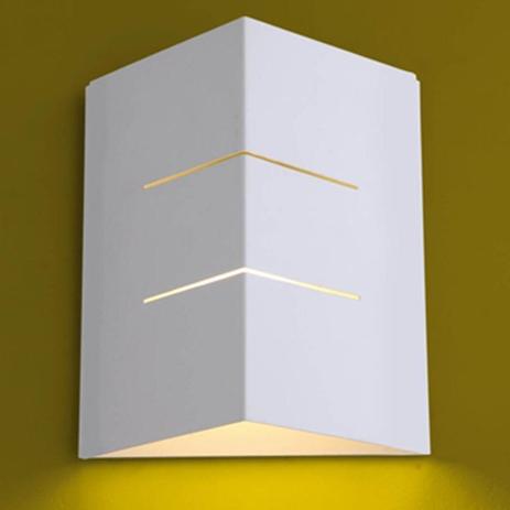 Arandela Flash meia face triângulo 02L 01 E-27 - Branco - Ideal iluminação Menor preço em Arandela Flash meia face triângulo 02L 01 E-27 - Branco - Ideal iluminação