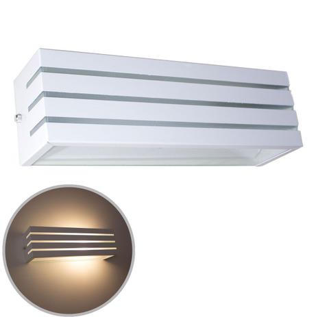 Arandela Frisada 30cm BRANCA + lâmpada LED 12W 3000K BRANCO QUENTE ST731 - Starlumen Menor preço em Arandela Frisada 30cm BRANCA + lâmpada LED 12W 3000K BRANCO QUENTE ST731 - Starlumen