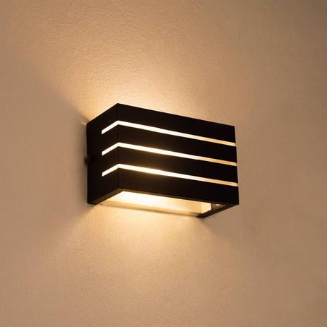 Arandela Frisada Luminária Preta Para Muro Parede Externa G9 - Lcg eletro Menor preço em Arandela Frisada Luminária Preta Para Muro Parede Externa G9 - Lcg eletro