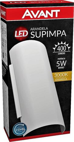Arandela Led Supimpa Avant 5w Biv 3000k 400 Lm emissão luz amarela Menor preço em Arandela Led Supimpa Avant 5w Biv 3000k 400 Lm emissão luz amarela