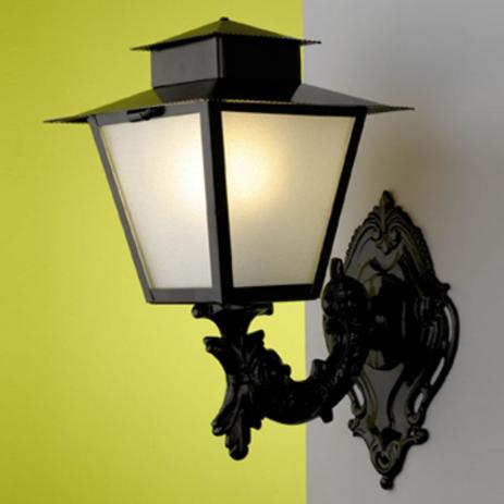 Arandela Parede Colonial Aluminio Fundido E27 Quadrada L8BP Ideal - Lustres Ideal Menor preço em Arandela Parede Colonial Aluminio Fundido E27 Quadrada L8BP Ideal - Lustres Ideal