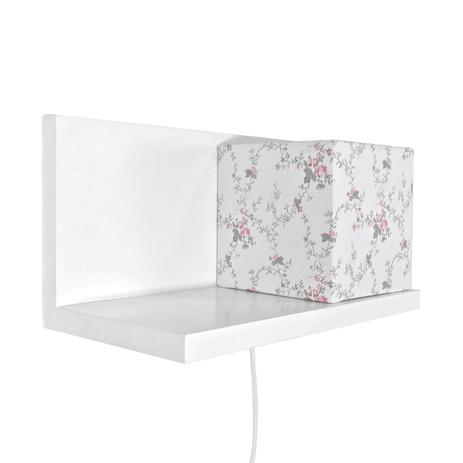 Arandela Prateleira Branca Cubinho Rosa Quarto Bebê Infantil Menina - Potinho de mel Menor preço em Arandela Prateleira Branca Cubinho Rosa Quarto Bebê Infantil Menina - Potinho de mel