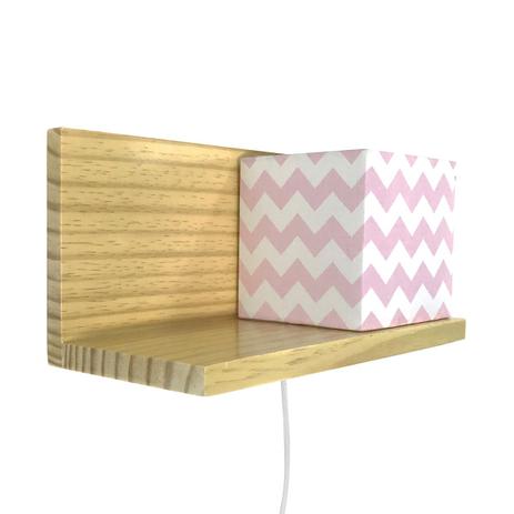 Arandela Prateleira Pinus Cubinho Rosa Quarto Bebê Infantil Menina - Potinho de mel Menor preço em Arandela Prateleira Pinus Cubinho Rosa Quarto Bebê Infantil Menina - Potinho de mel