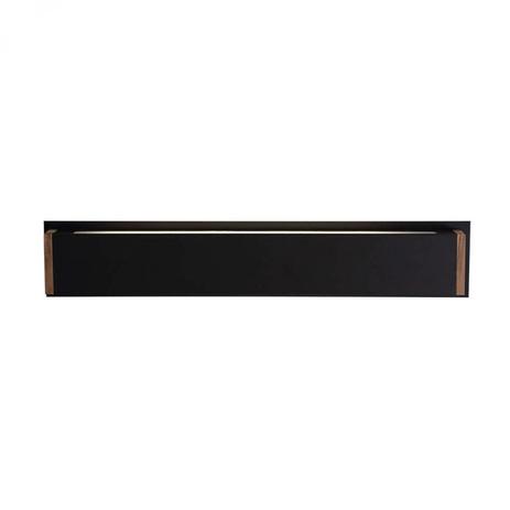 Arandela Retangular Arky Wood 67cmx10cmx5cm Bella Italia Preto Menor preço em Arandela Retangular Arky Wood 67cmx10cmx5cm Bella Italia Preto