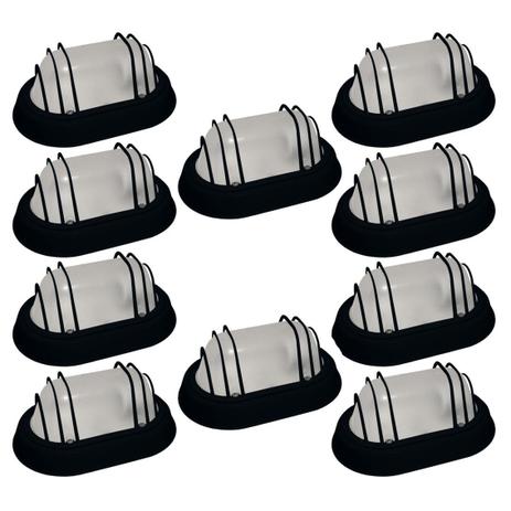 Arandela tipo Tartaruga E27 Prova DÁgua Preta Kit 10 - Taschibra Menor preço em Arandela tipo Tartaruga E27 Prova DÁgua Preta Kit 10 - Taschibra