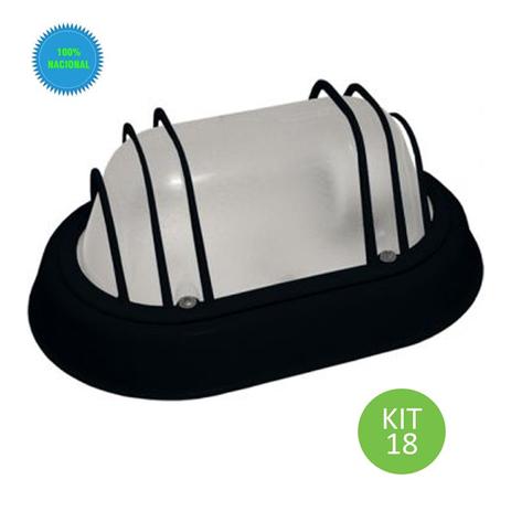 Arandela tipo Tartaruga E27 Prova DÁgua Preta Kit 18 - Taschibra Menor preço em Arandela tipo Tartaruga E27 Prova DÁgua Preta Kit 18 - Taschibra