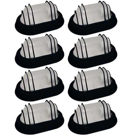 Arandela tipo Tartaruga E27 Prova DÁgua Preta Kit 8 - Taschibra Menor preço em Arandela tipo Tartaruga E27 Prova DÁgua Preta Kit 8 - Taschibra