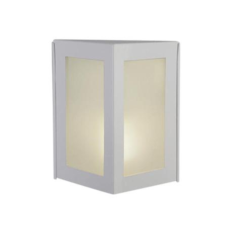 Arandela Triangular em Alumínio com Vidro Bolt Branca - Ideal Iluminação Menor preço em Arandela Triangular em Alumínio com Vidro Bolt Branca - Ideal Iluminação