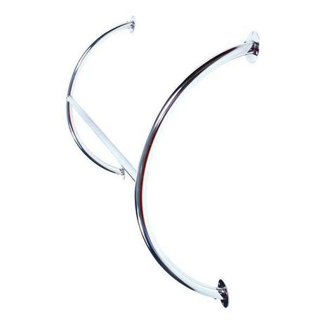 Arara de parede Comac modelo Curva tamanho 120 cm em alumínio Menor preço em Arara de parede Comac modelo Curva tamanho 120 cm em alumínio