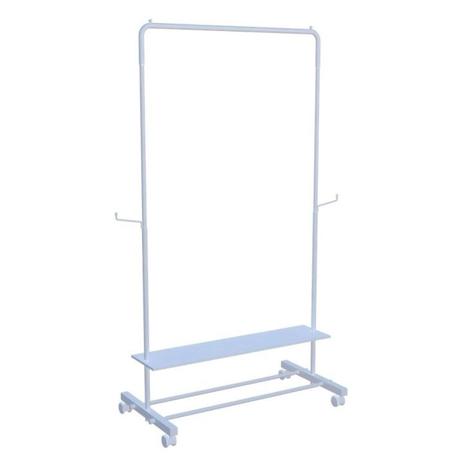 Arara Roupa Cabideiro Aço Guarda Sapateira Prateleira C/roda - DiCarlo Menor preço em Arara Roupa Cabideiro Aço Guarda Sapateira Prateleira C/roda - DiCarlo