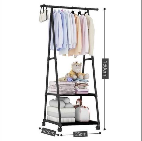 Arara Roupa Cabideiro Aço Guarda Sapateira Prateleira C/ Roda - Preto - Elite Home Menor preço em Arara Roupa Cabideiro Aço Guarda Sapateira Prateleira C/ Roda - Preto - Elite Home